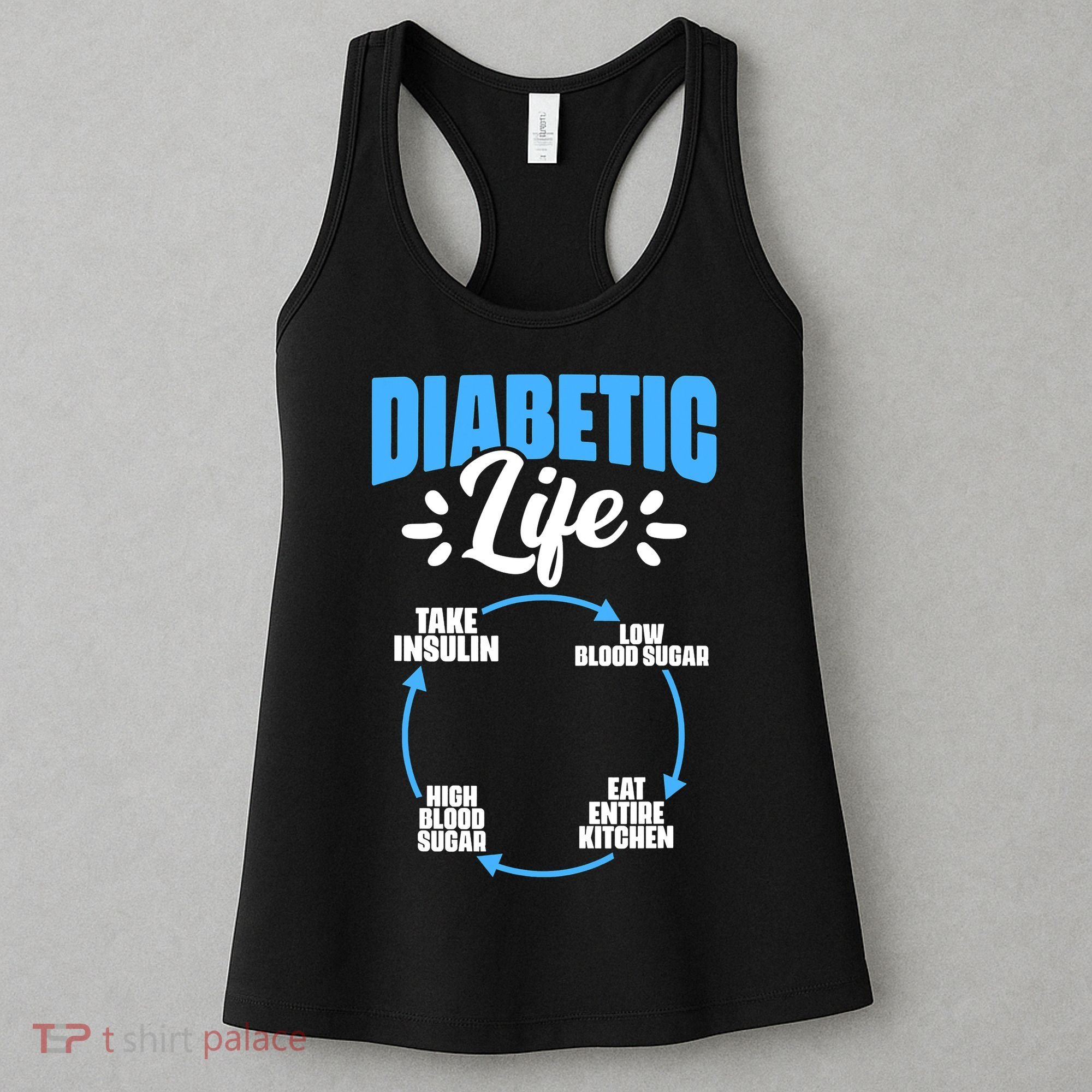 Funny Diabetic Life Cycle Diabetes Awareness Women's Tank Top