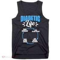 Funny Diabetic Life Cycle Diabetes Awareness Tank Top thumb 0