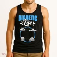 Funny Diabetic Life Cycle Diabetes Awareness Tank Top thumb 3