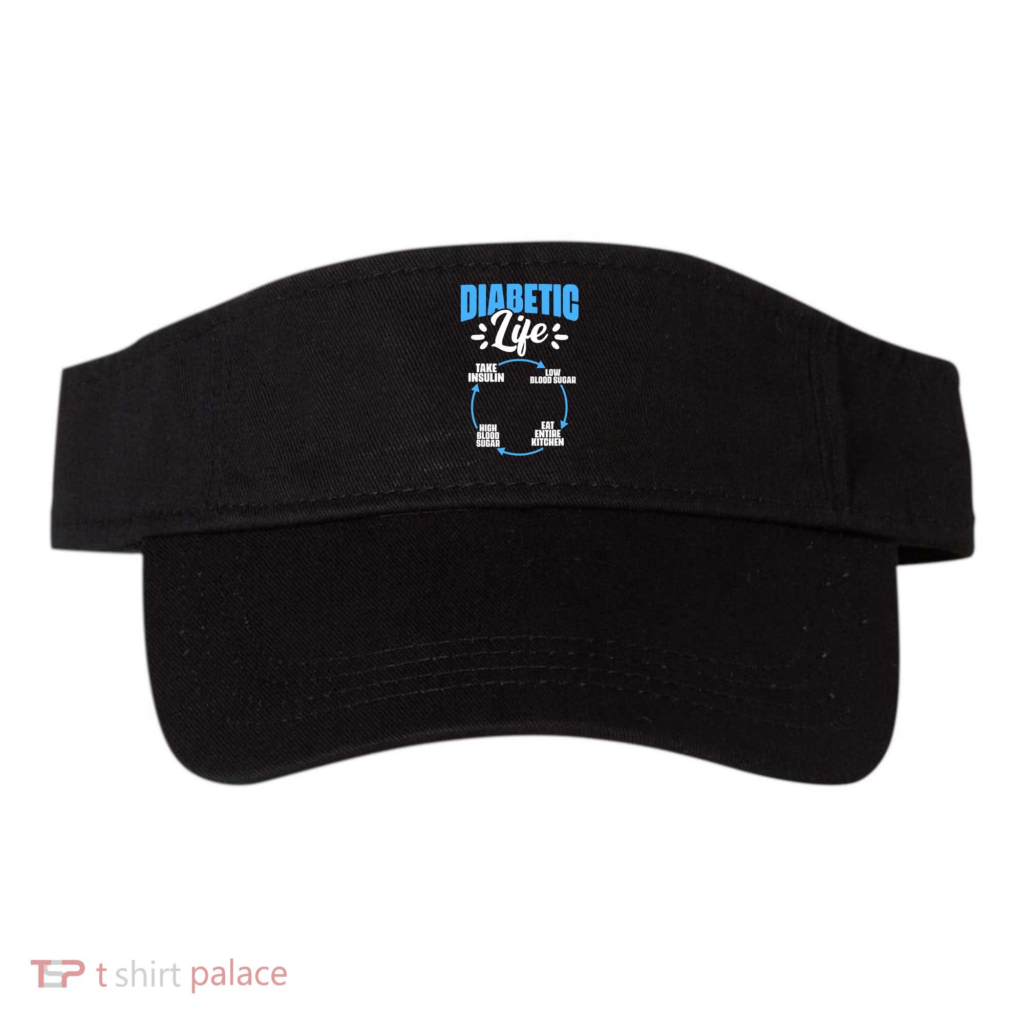 Funny Diabetic Life Cycle Diabetes Awareness Visor