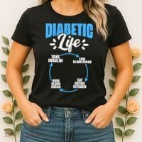 Funny Diabetic Life Cycle Diabetes Awareness Women's T-Shirt thumb 2