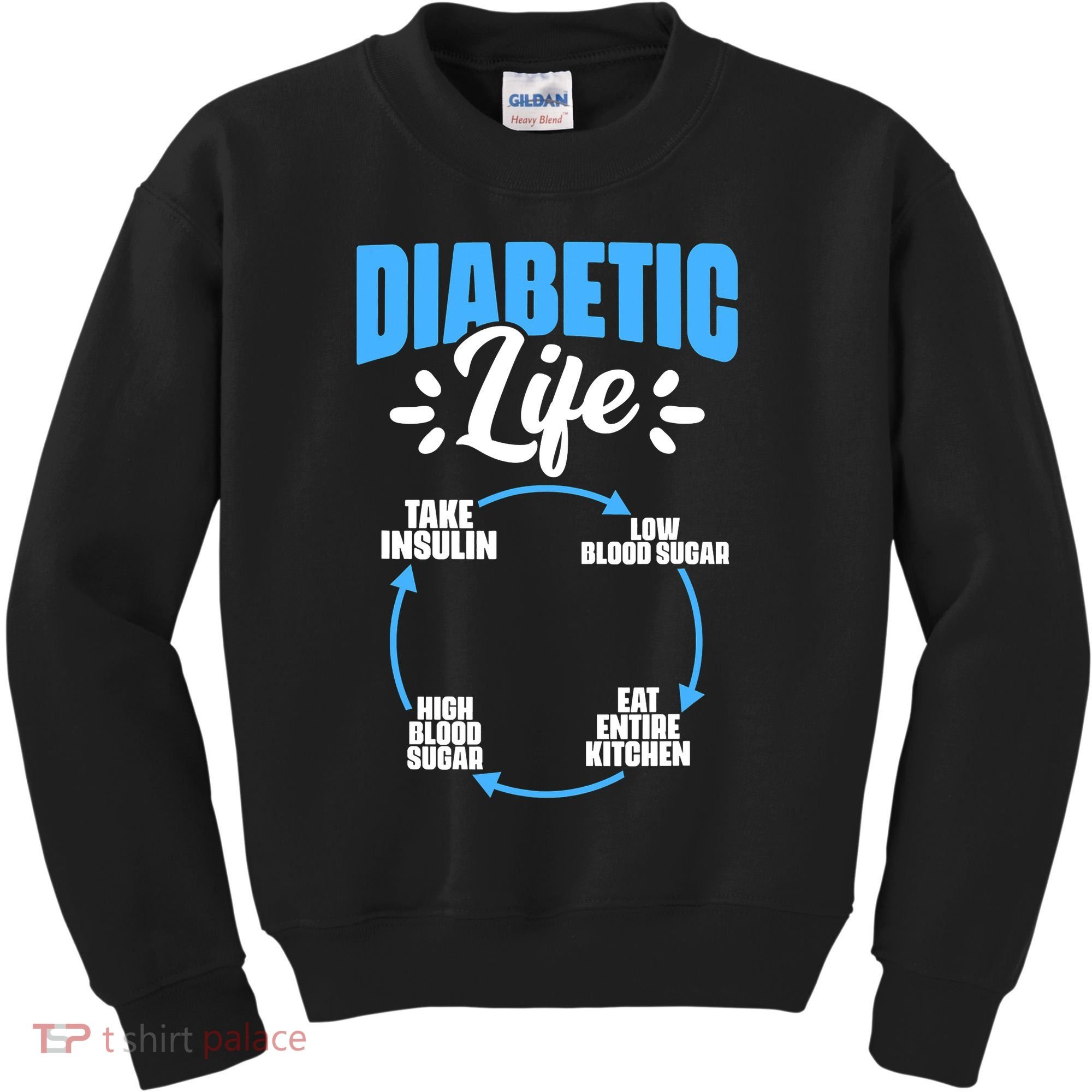 Funny Diabetic Life Cycle Diabetes Awareness Kids Sweatshirt