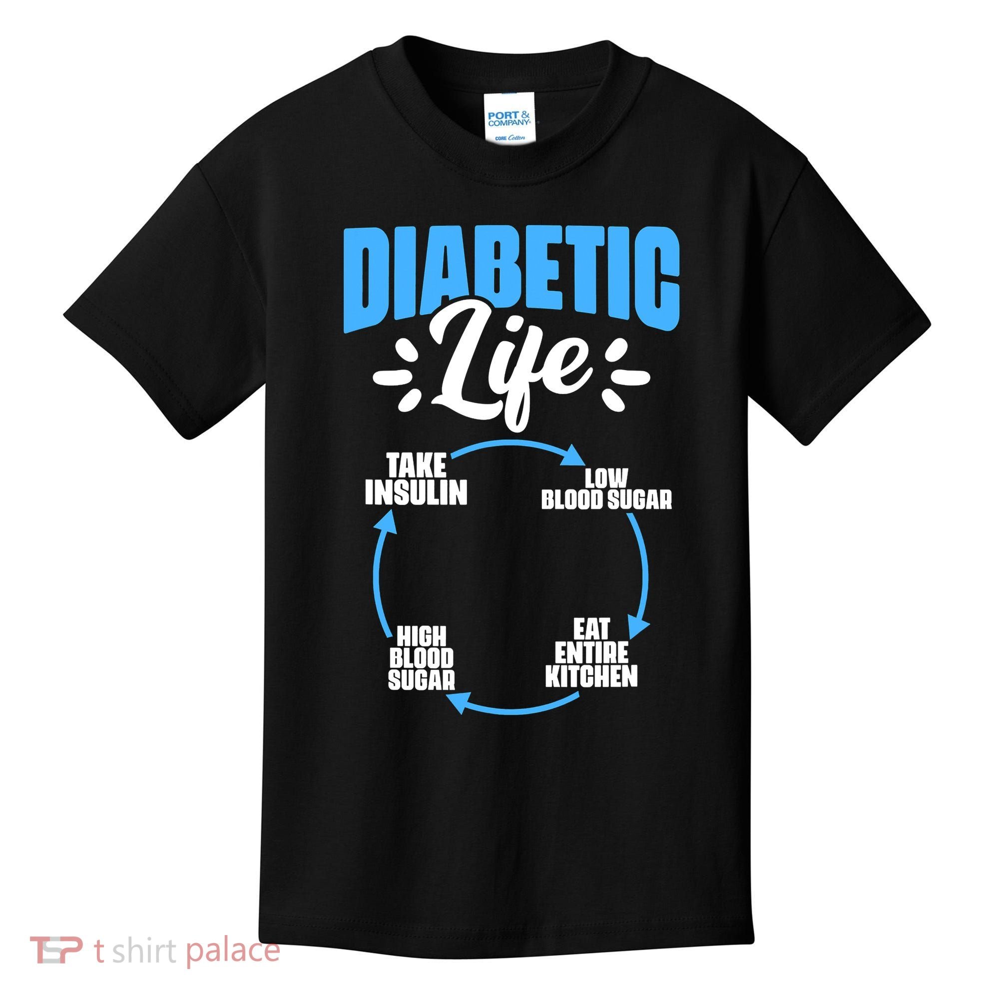 Funny Diabetic Life Cycle Diabetes Awareness Kids T-Shirt