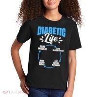 Funny Diabetic Life Cycle Diabetes Awareness Kids T-Shirt thumb 2