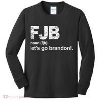 FJB Definition Let's Go Brandon Kids Long Sleeve Shirt thumb 0