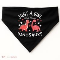 funny Dinosaur Lover Tee Dino USA-Made Doggie Bandana thumb 0