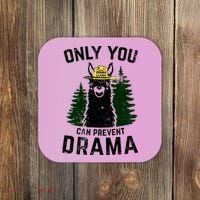 Funny Drama Llama Only You Can Prevent Drama Sarcastic Lover Coaster thumb 0
