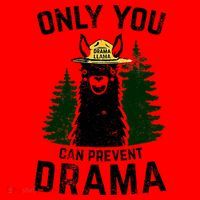 Funny Drama Llama Only You Can Prevent Drama Sarcastic Lover Santa Hat thumb 1