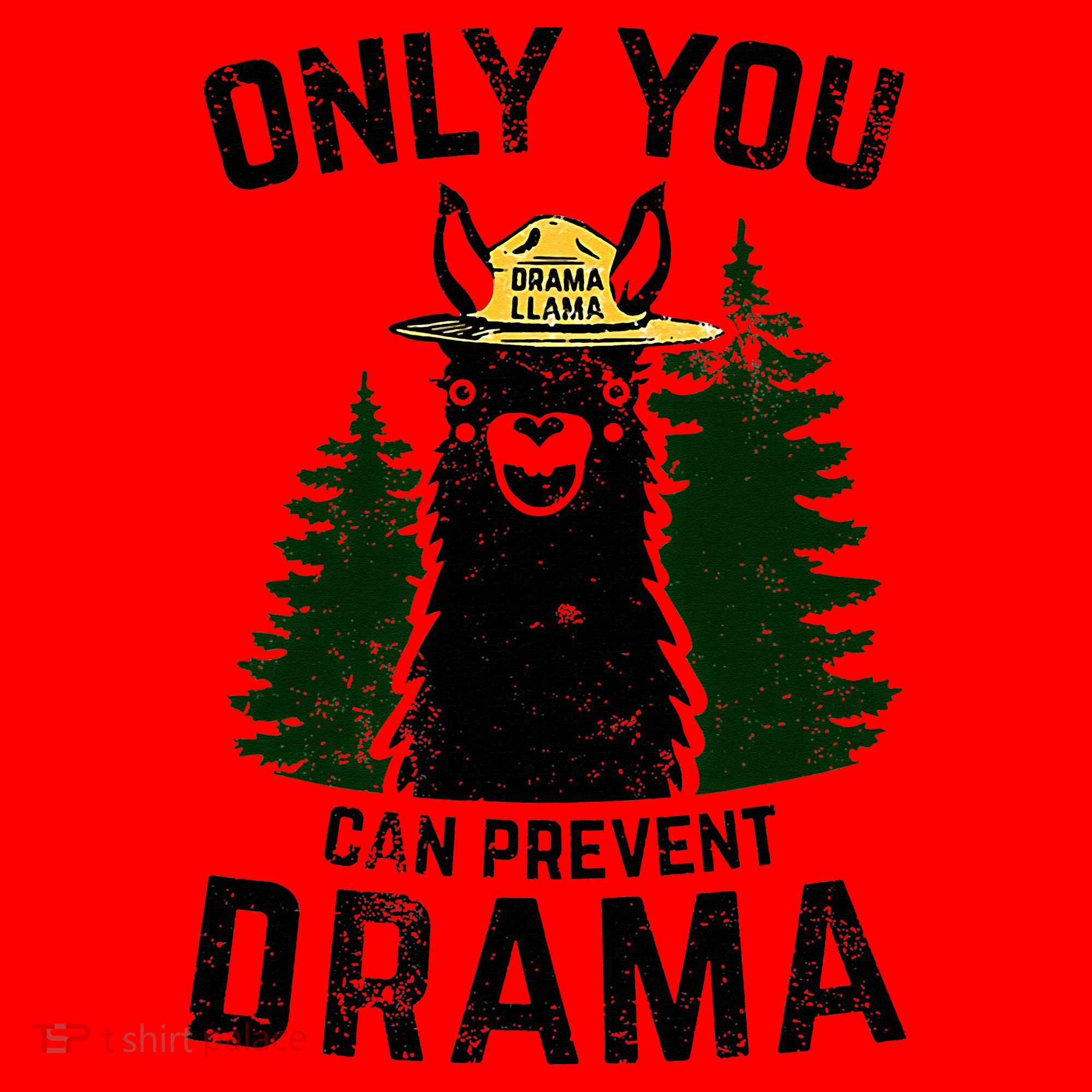 Funny Drama Llama Only You Can Prevent Drama Sarcastic Lover Santa Hat