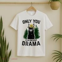Funny Drama Llama Only You Can Prevent Drama Sarcastic Lover T-Shirt thumb 2