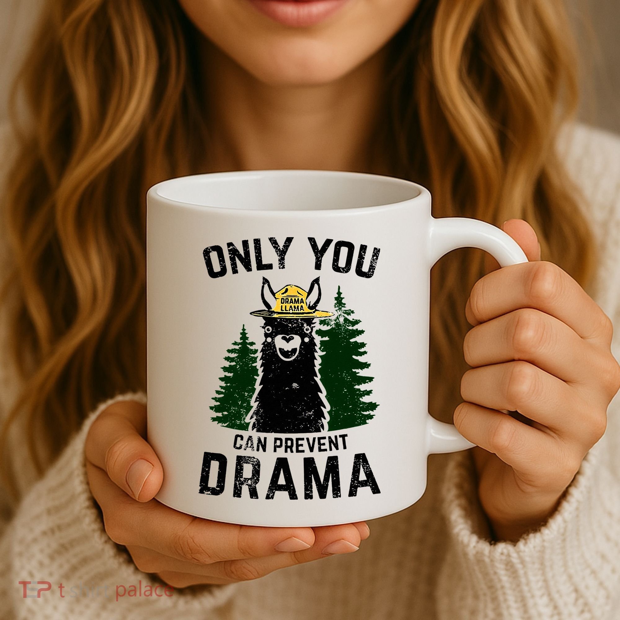 Funny Drama Llama Only You Can Prevent Drama Sarcastic Lover Coffee Mug