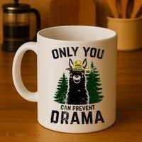 Funny Drama Llama Only You Can Prevent Drama Sarcastic Lover Coffee Mug thumb 4