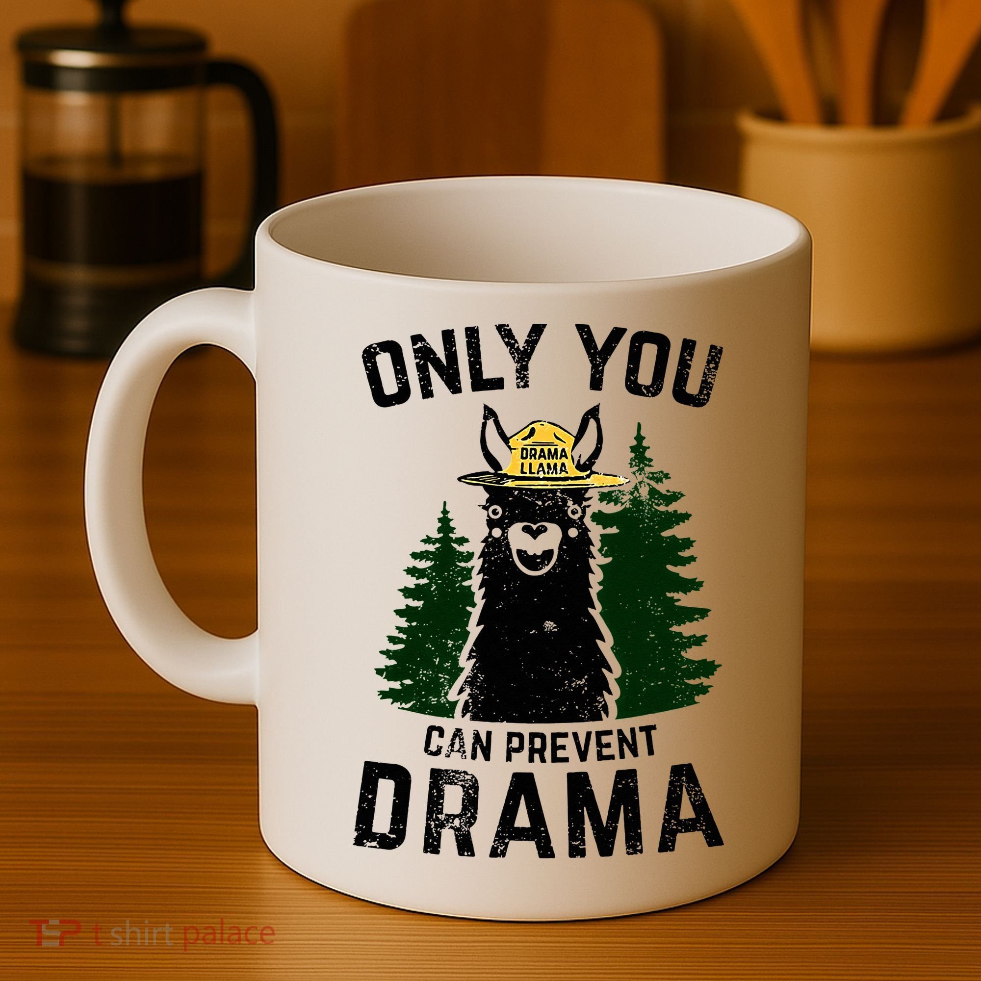 Funny Drama Llama Only You Can Prevent Drama Sarcastic Lover Coffee Mug