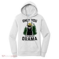 Funny Drama Llama Only You Can Prevent Drama Sarcastic Lover Women's Hoodie thumb 0