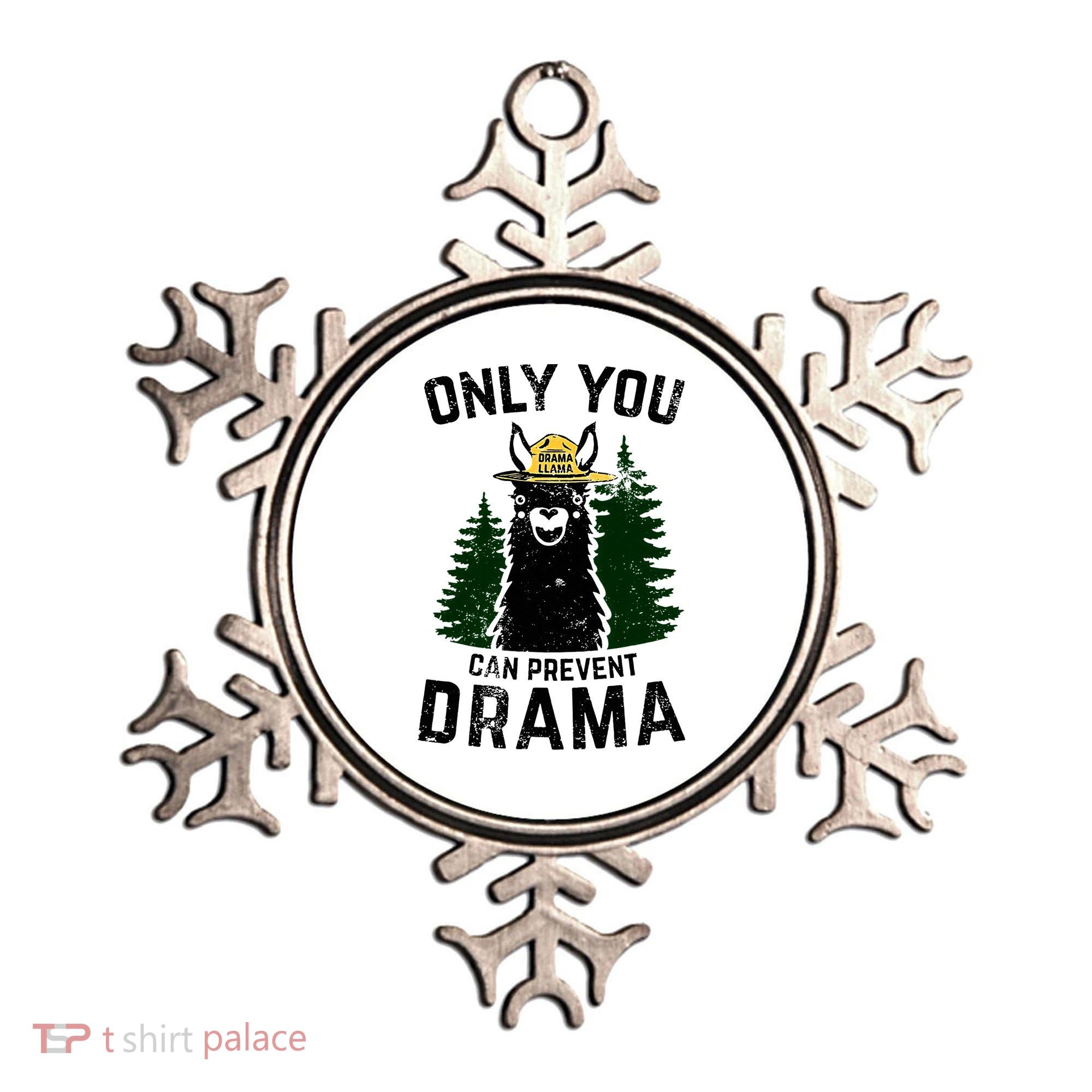 Funny Drama Llama Only You Can Prevent Drama Sarcastic Lover Ornament