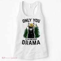 Funny Drama Llama Only You Can Prevent Drama Sarcastic Lover Women's Tank Top thumb 0