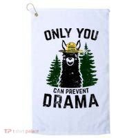 Funny Drama Llama Only You Can Prevent Drama Sarcastic Lover Golf Towel thumb 0