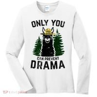 Funny Drama Llama Only You Can Prevent Drama Sarcastic Lover Women's Long Sleeve Shirt thumb 0