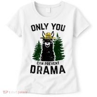 Funny Drama Llama Only You Can Prevent Drama Sarcastic Lover Women's T-Shirt thumb 0