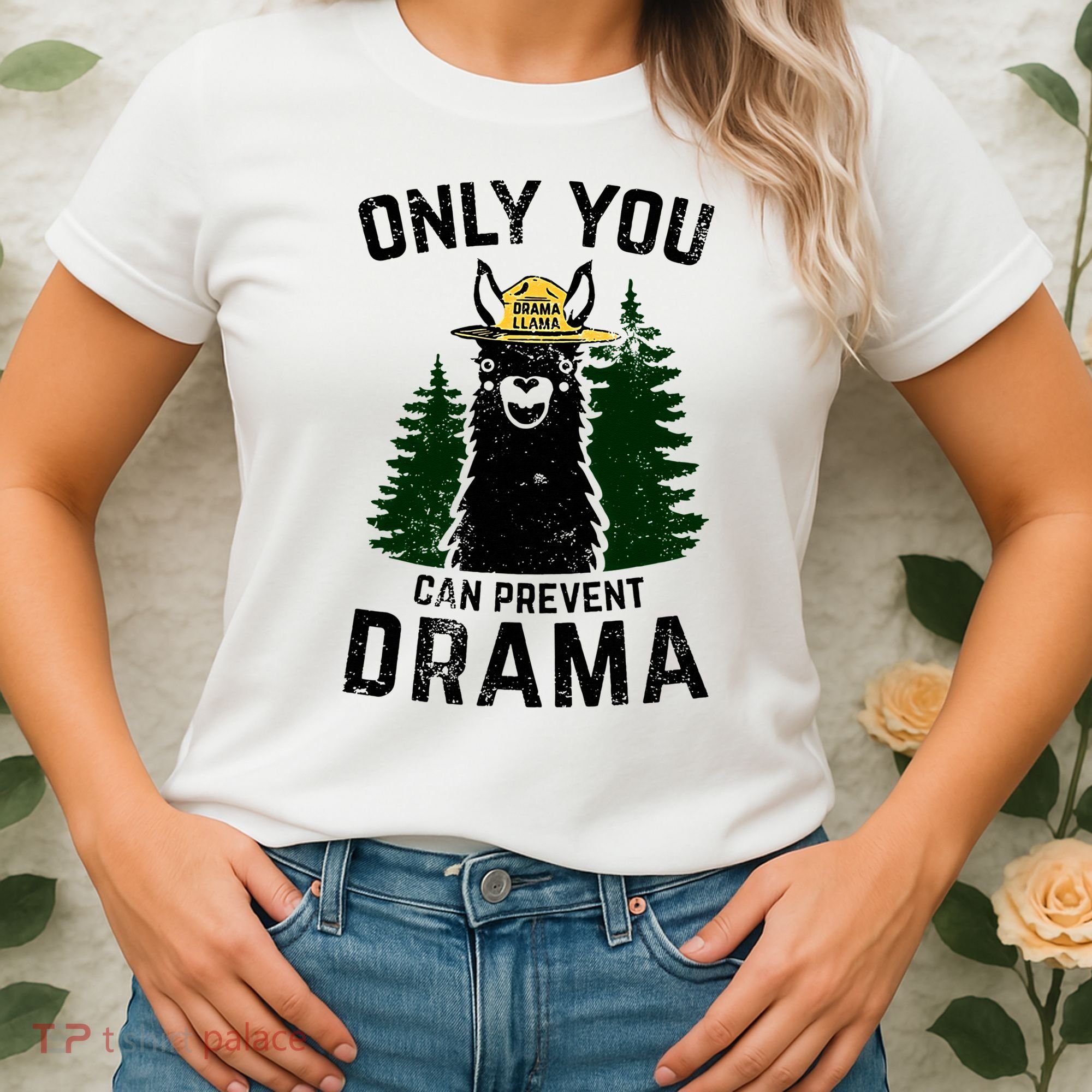 Funny Drama Llama Only You Can Prevent Drama Sarcastic Lover Women's T-Shirt