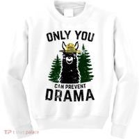 Funny Drama Llama Only You Can Prevent Drama Sarcastic Lover Kids Sweatshirt thumb 0