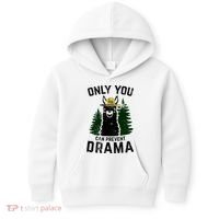 Funny Drama Llama Only You Can Prevent Drama Sarcastic Lover Kids Hoodie thumb 0