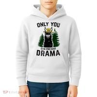 Funny Drama Llama Only You Can Prevent Drama Sarcastic Lover Kids Hoodie thumb 4
