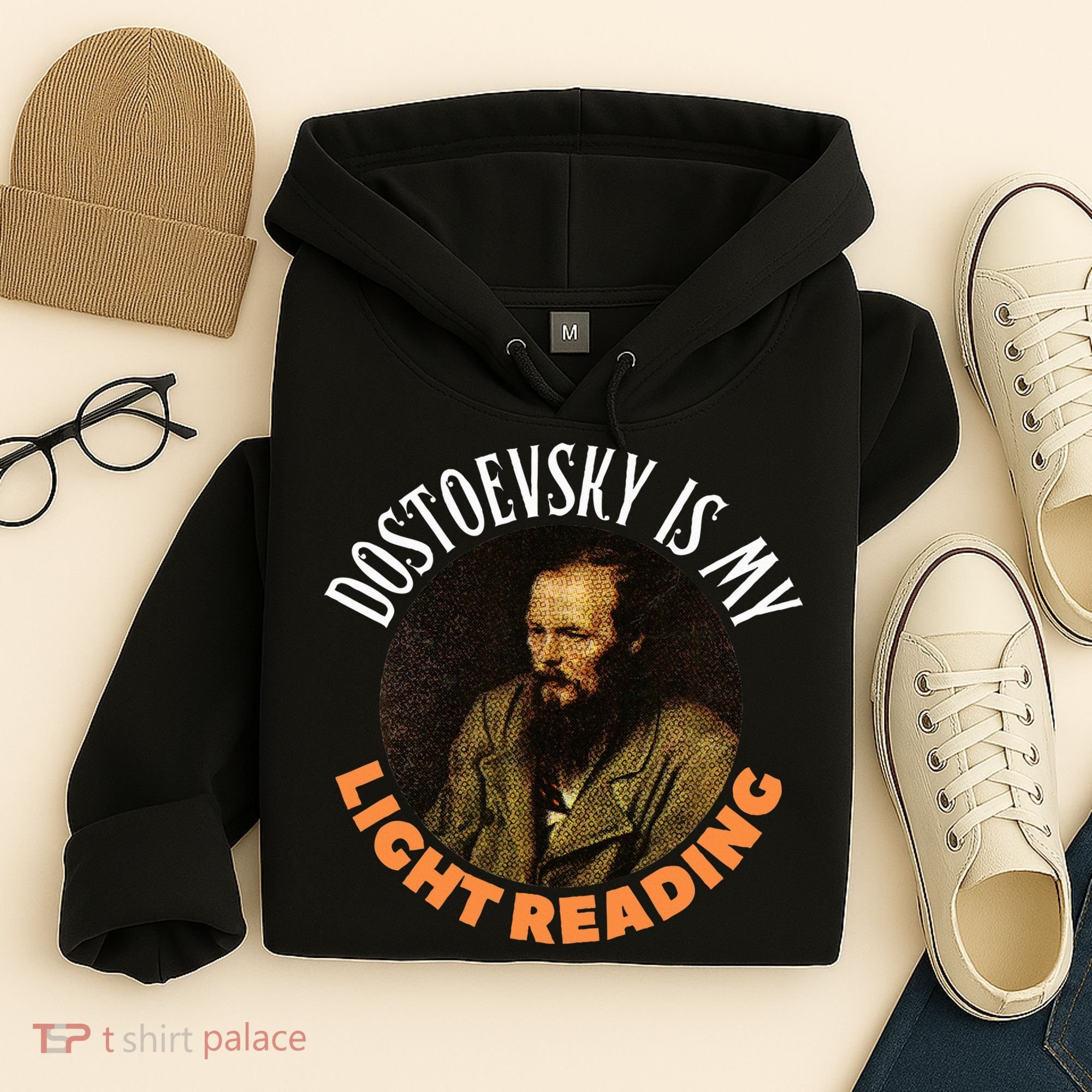 Fyodor Dostoevsky Literature Karamazov Light Reading Hoodie