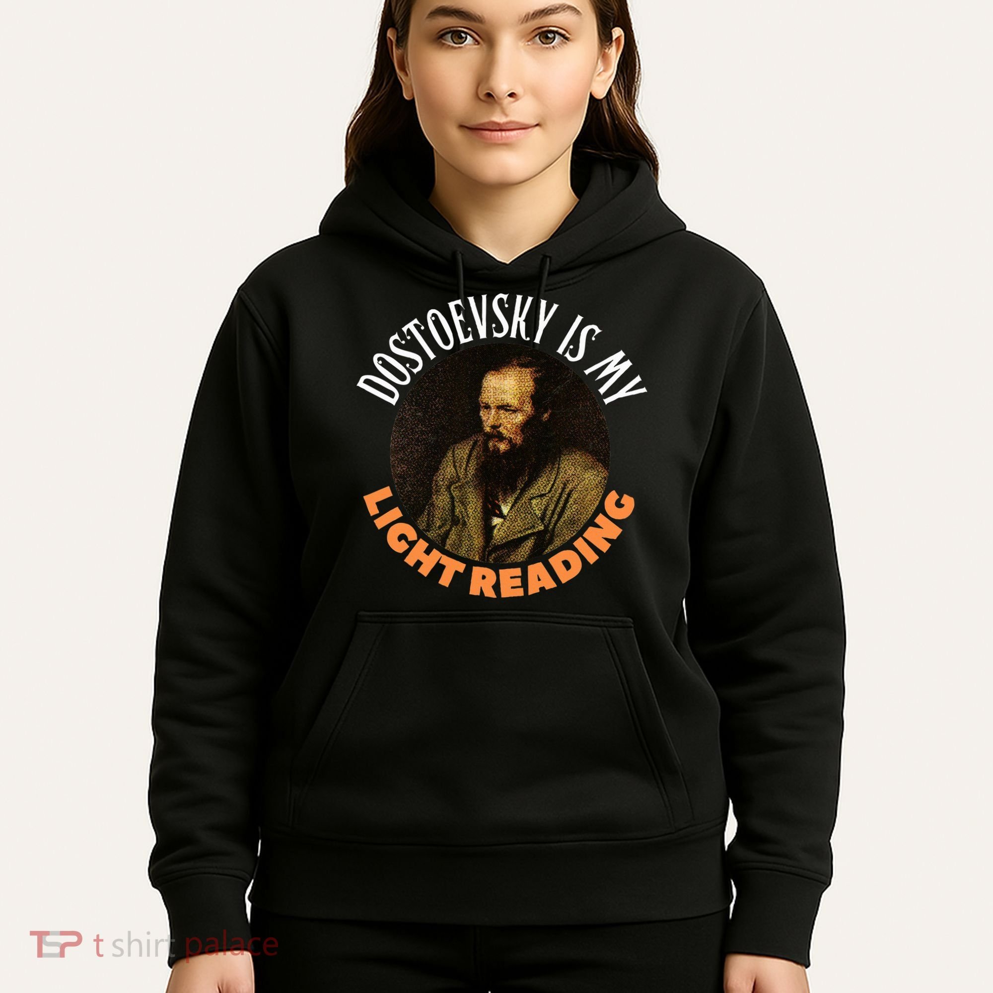 Fyodor Dostoevsky Literature Karamazov Light Reading Hoodie
