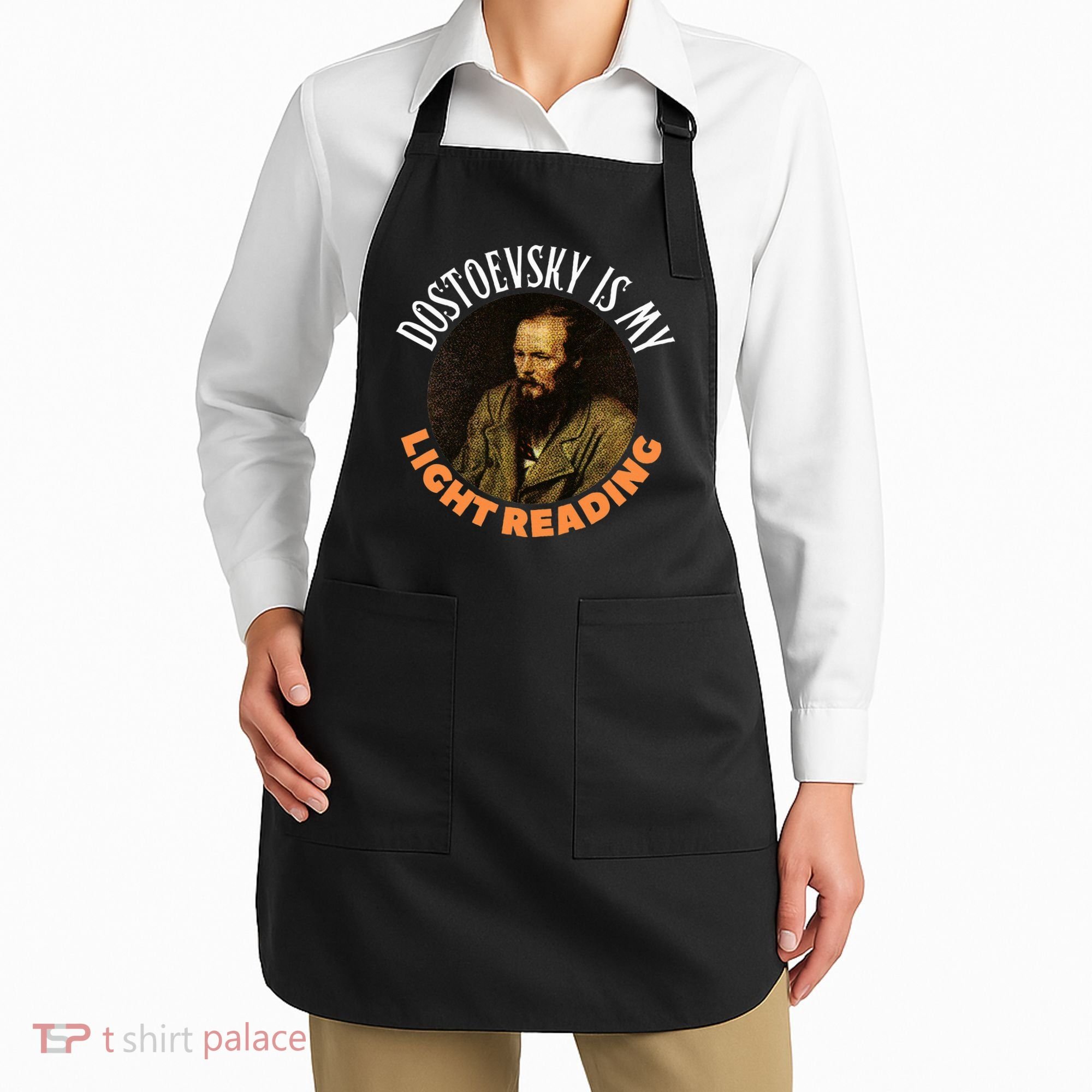 Fyodor Dostoevsky Literature Karamazov Light Reading Apron