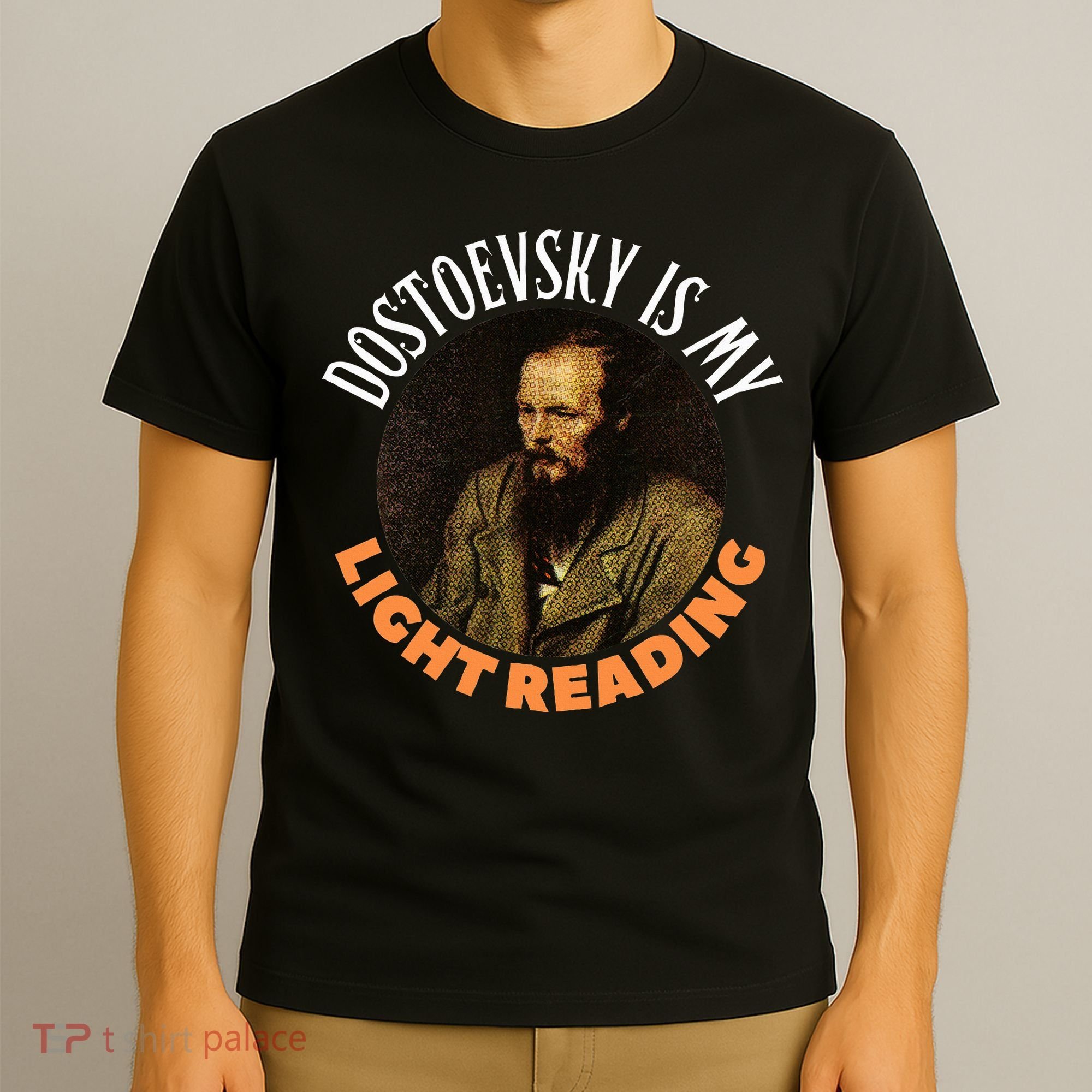 Fyodor Dostoevsky Literature Karamazov Light Reading T-Shirt