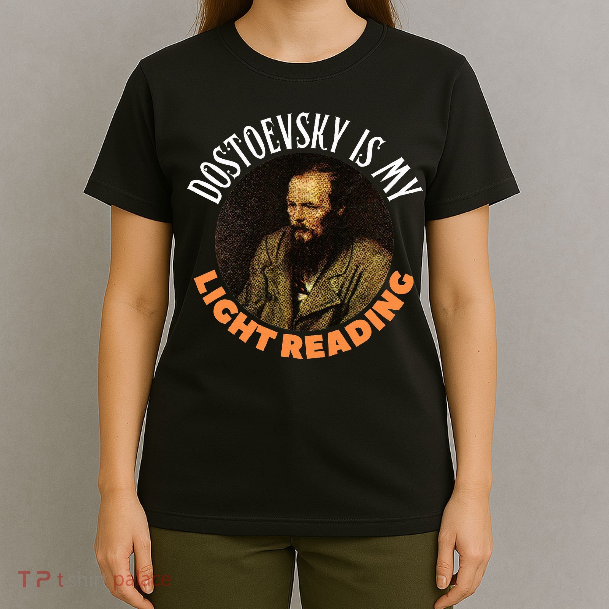 Fyodor Dostoevsky Literature Karamazov Light Reading T-Shirt