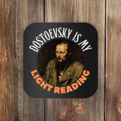 Fyodor Dostoevsky Literature Karamazov Light Reading Coaster