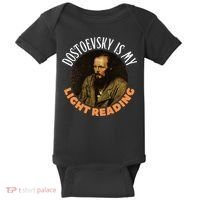 Fyodor Dostoevsky Literature Karamazov Light Reading Baby Bodysuit thumb 0