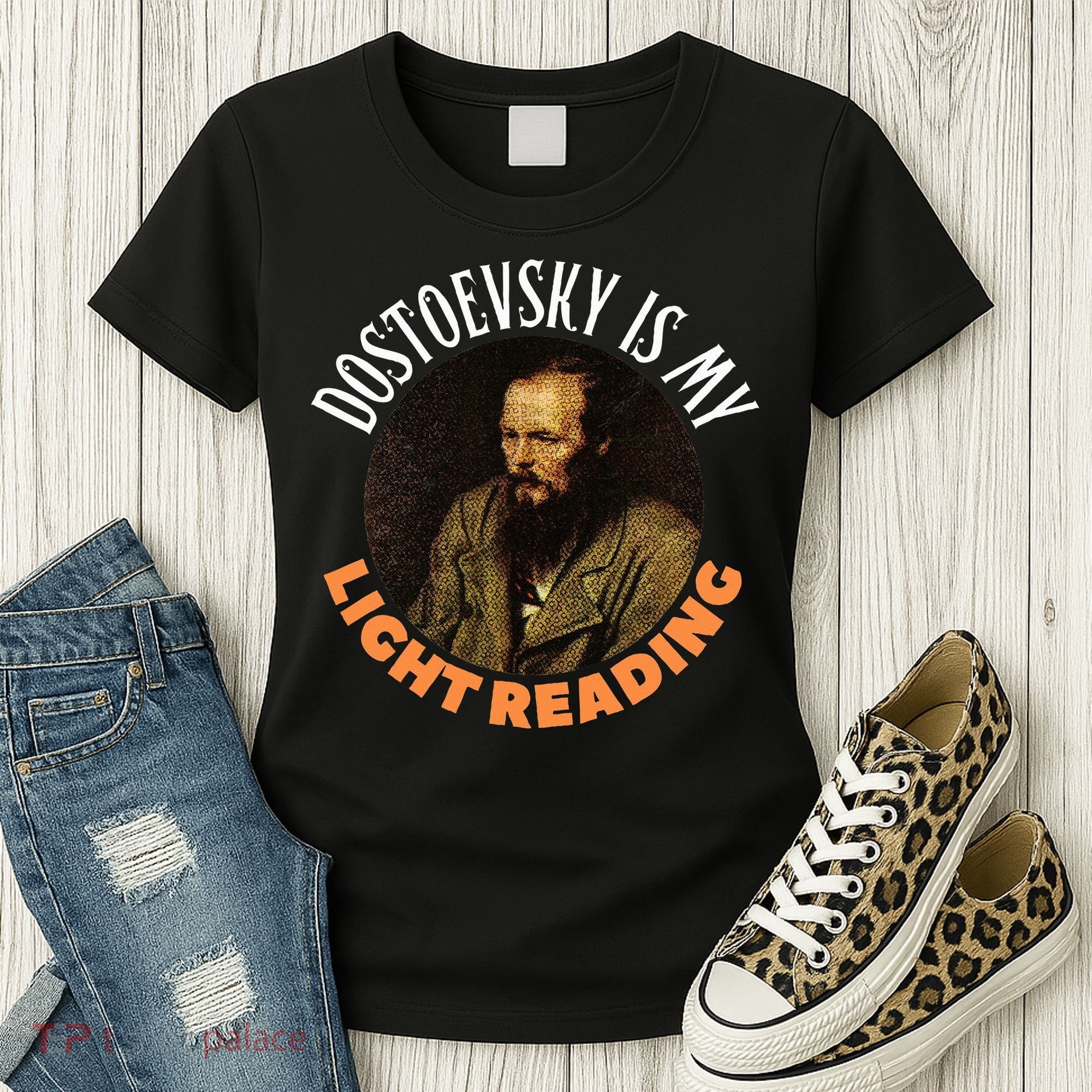 Fyodor Dostoevsky Literature Karamazov Light Reading Women's T-Shirt