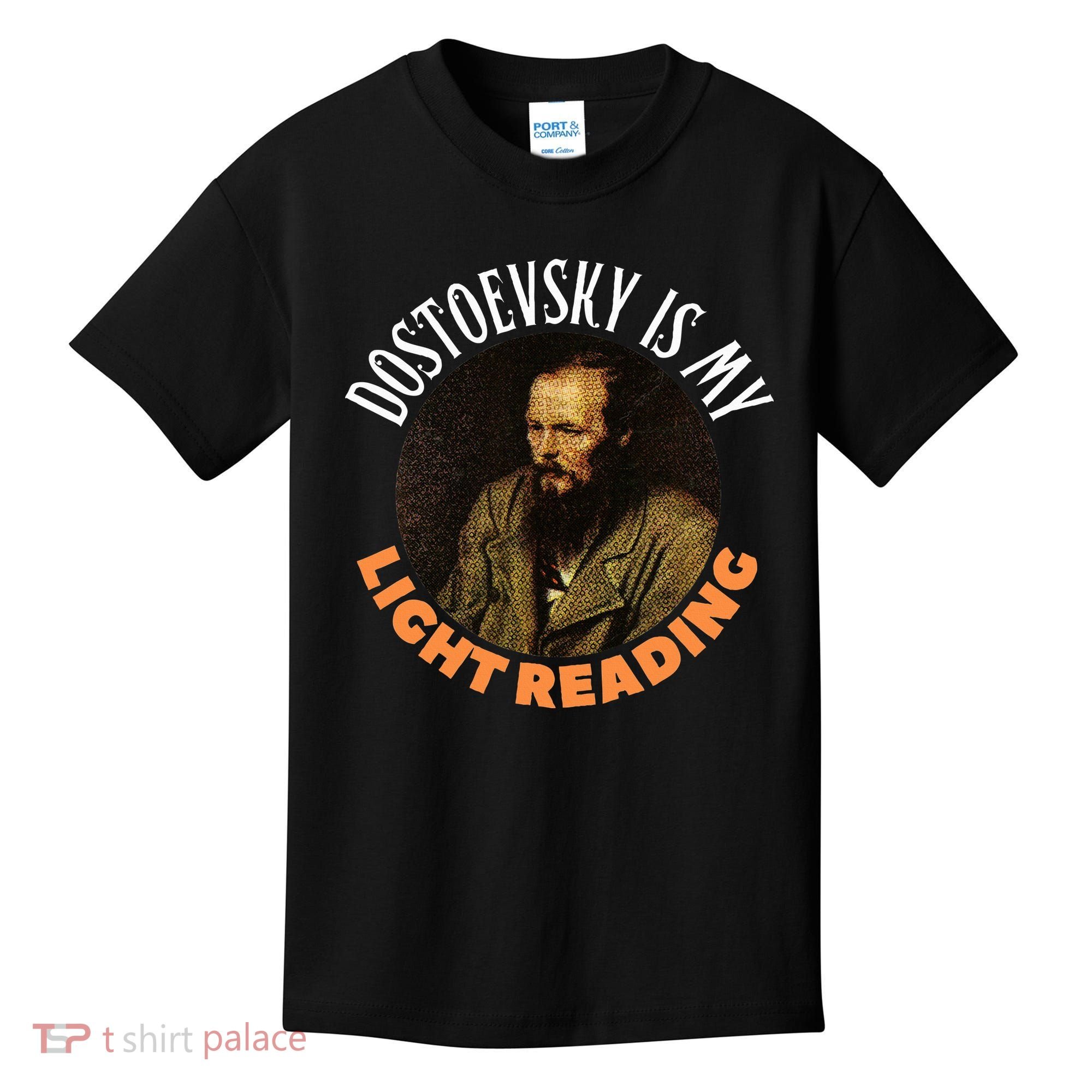 Fyodor Dostoevsky Literature Karamazov Light Reading Kids T-Shirt