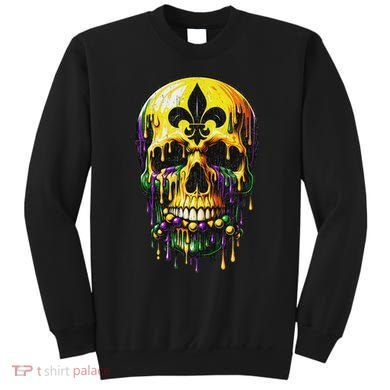 Fleur De Lis Mardi Gras Skulls Men Women Sweatshirt