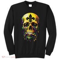 Fleur De Lis Mardi Gras Skulls Men Women Sweatshirt thumb 0