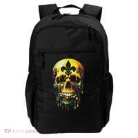 Fleur De Lis Mardi Gras Skulls Men Women Backpack thumb 0