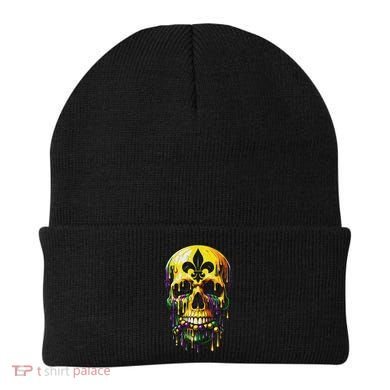Fleur De Lis Mardi Gras Skulls Men Women Beanie