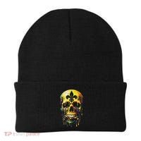 Fleur De Lis Mardi Gras Skulls Men Women Beanie thumb 0
