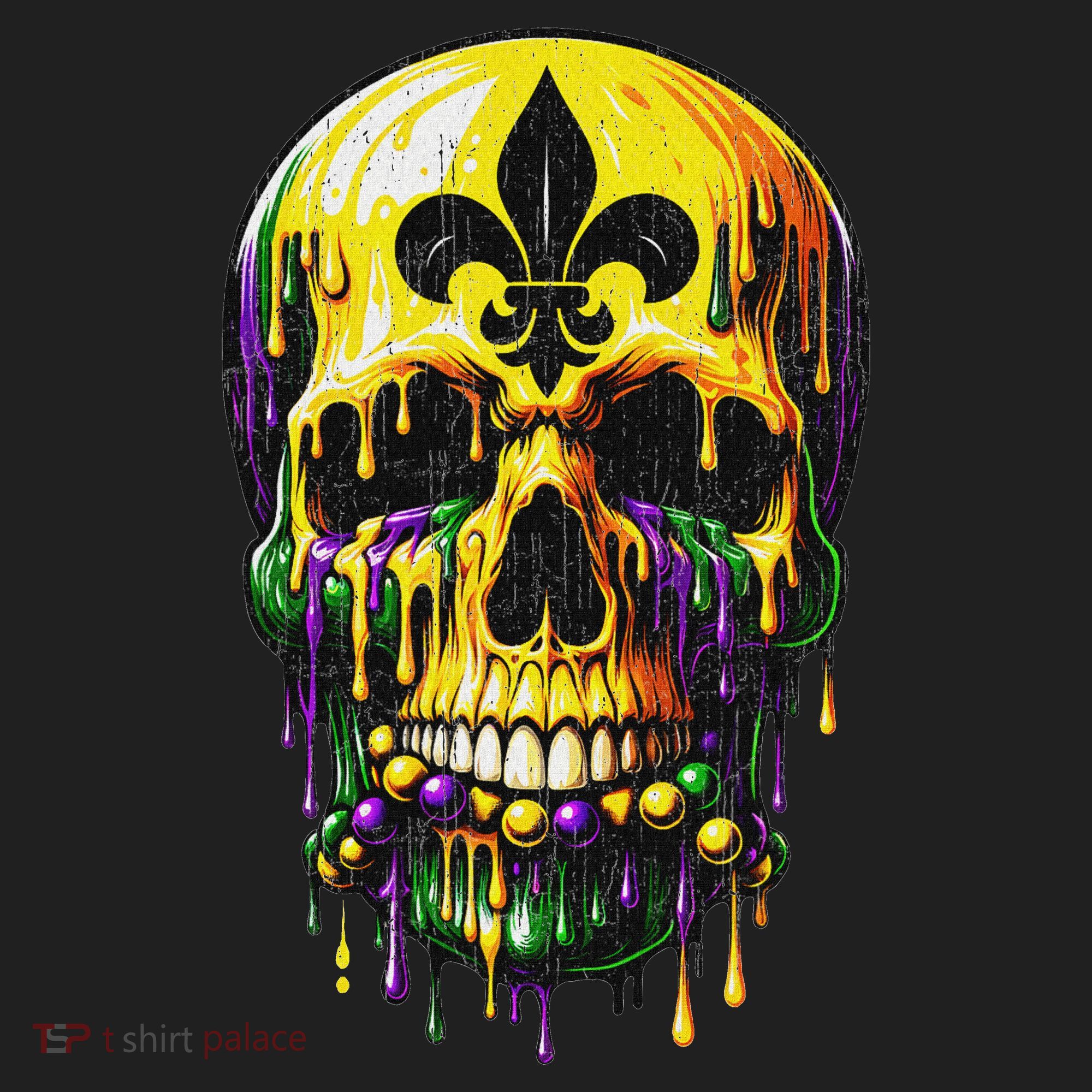 Fleur De Lis Mardi Gras Skulls Men Women Beanie