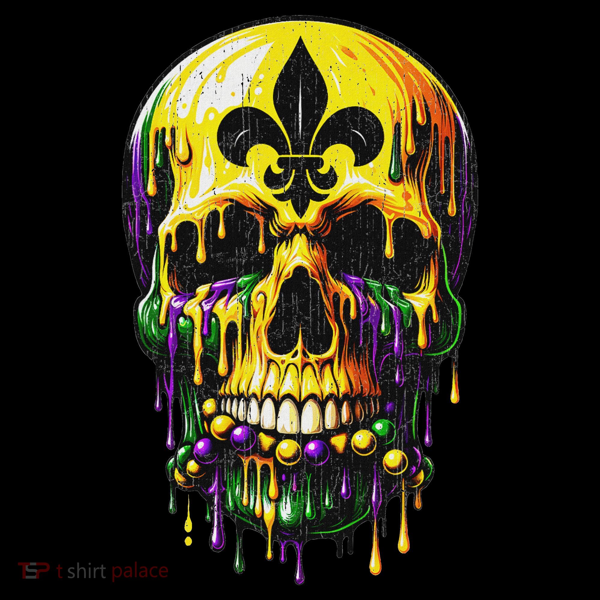 Fleur De Lis Mardi Gras Skulls Men Women Women's Hoodie