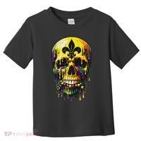 Fleur De Lis Mardi Gras Skulls Men Women Toddler T-Shirt thumb 0