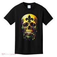 Fleur De Lis Mardi Gras Skulls Men Women Kids T-Shirt thumb 0