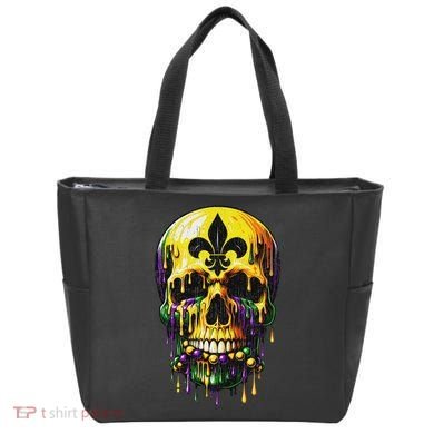 Fleur De Lis Mardi Gras Skulls Men Women Tote Bag