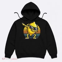 Funny Dab Lemon Dancing Dabbing Retro Fruit Hoodie thumb 0