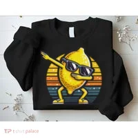 Funny Dab Lemon Dancing Dabbing Retro Fruit Sweatshirt thumb 2