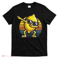 Funny Dab Lemon Dancing Dabbing Retro Fruit T-Shirt thumb 0