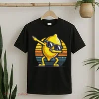 Funny Dab Lemon Dancing Dabbing Retro Fruit T-Shirt thumb 2